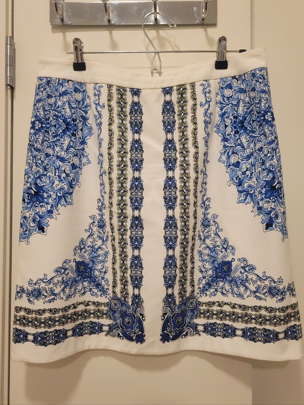 Laundry Blue & White A-Line Skirt